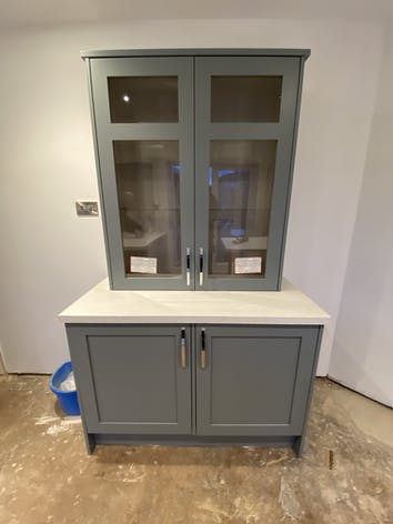 Dresser Unit with built in fridge freezer - Fitted Kitchens NG16